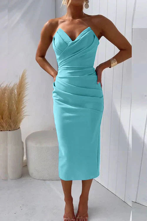 LUZIA™ | Vestido Midi Que Transforma Qualquer Dia Comum em Momento Especial