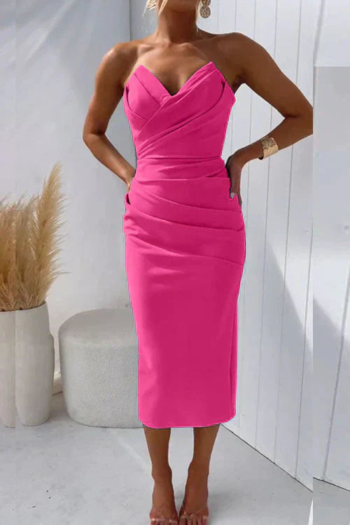 LUZIA™ | Vestido Midi Que Transforma Qualquer Dia Comum em Momento Especial