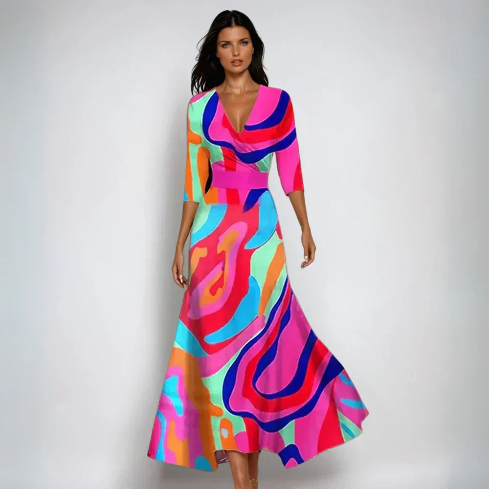RITA™ | Vestido Midi Para Quando Você Quer Impressionar Sem Se Esforçar