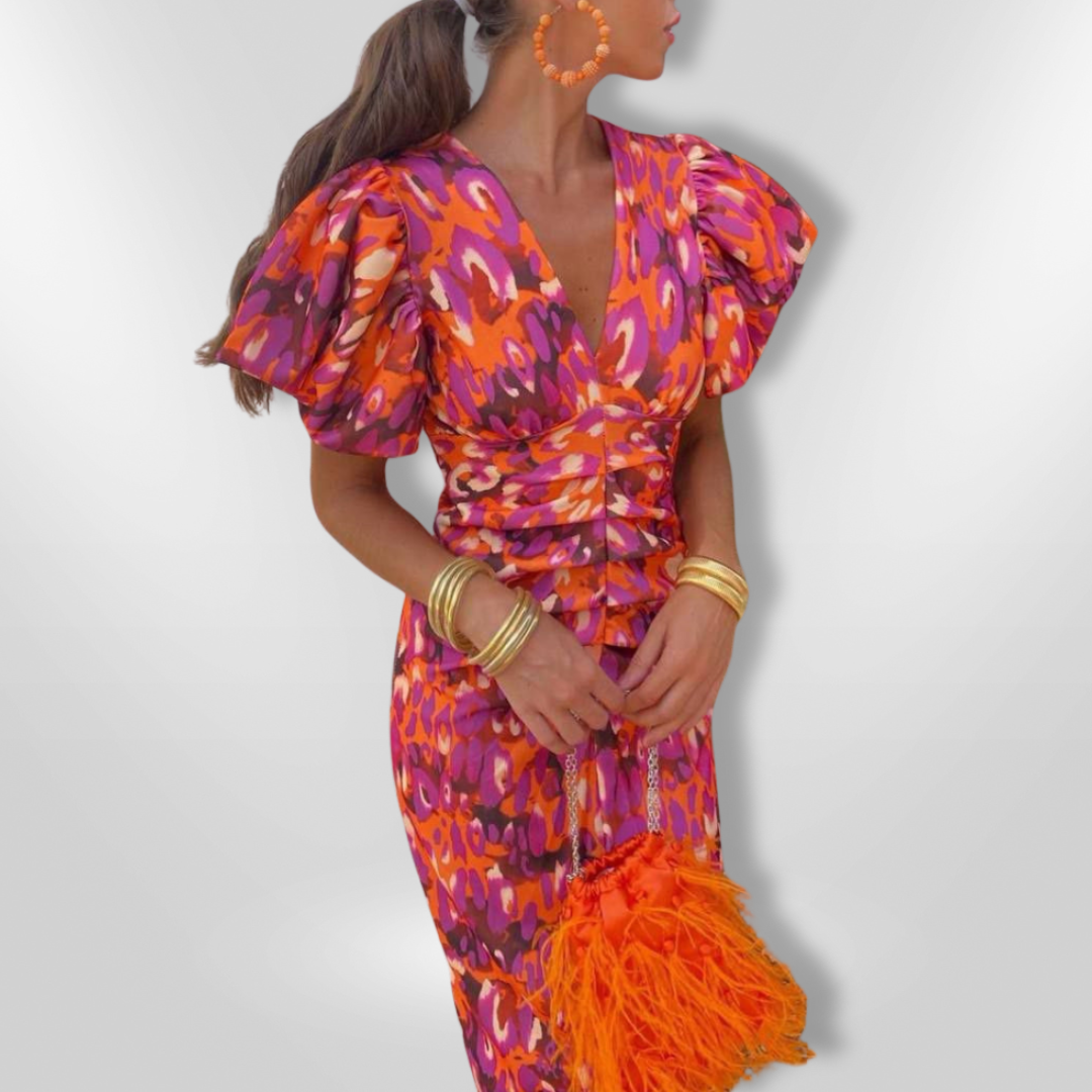 MARINA™ | Vestido Midi Para Quando Você Quer Impressionar Sem Se Esforçar