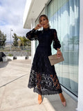 BERTHA™ | Vestido Midi Que Faz Você Se Sentir a Mulher Mais Elegante da Sala