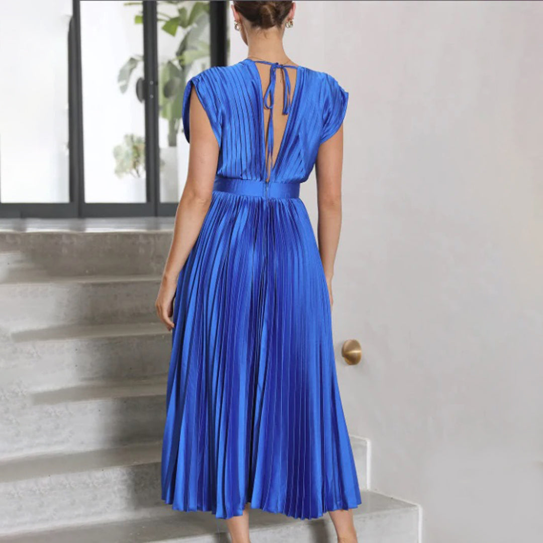 ISAURA™ | Vestido Midi Que Faz Você Se Sentir a Mulher Mais Elegante da Sala