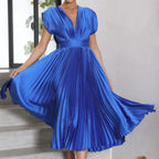 ISAURA™ | Vestido Midi Que Faz Você Se Sentir a Mulher Mais Elegante da Sala