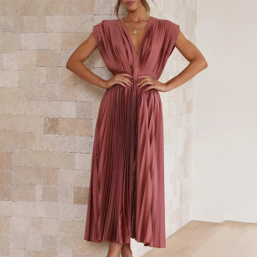 ISAURA™ | Vestido Midi Que Faz Você Se Sentir a Mulher Mais Elegante da Sala