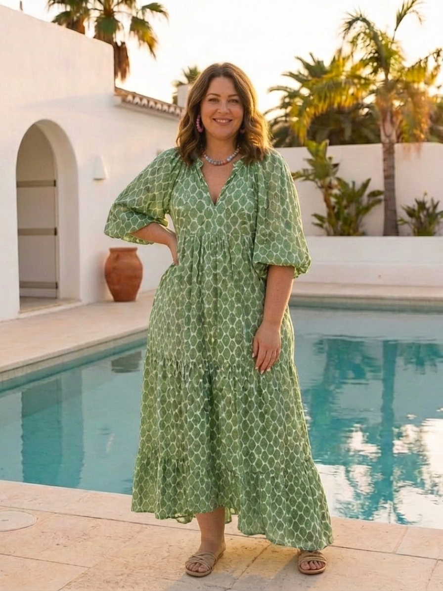 RUTH™ | Vestido Midi Para a Mulher Que Não Precisa de Aprovação Para Brilhar
