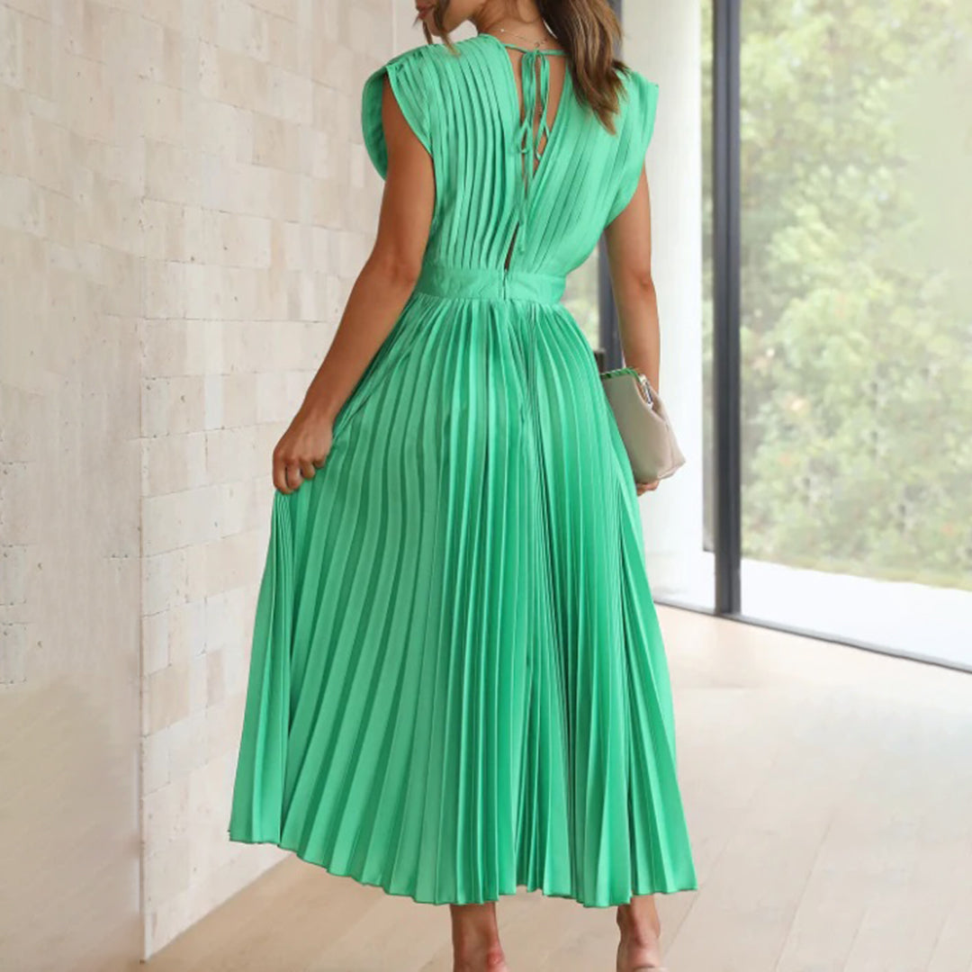 ISAURA™ | Vestido Midi Que Faz Você Se Sentir a Mulher Mais Elegante da Sala