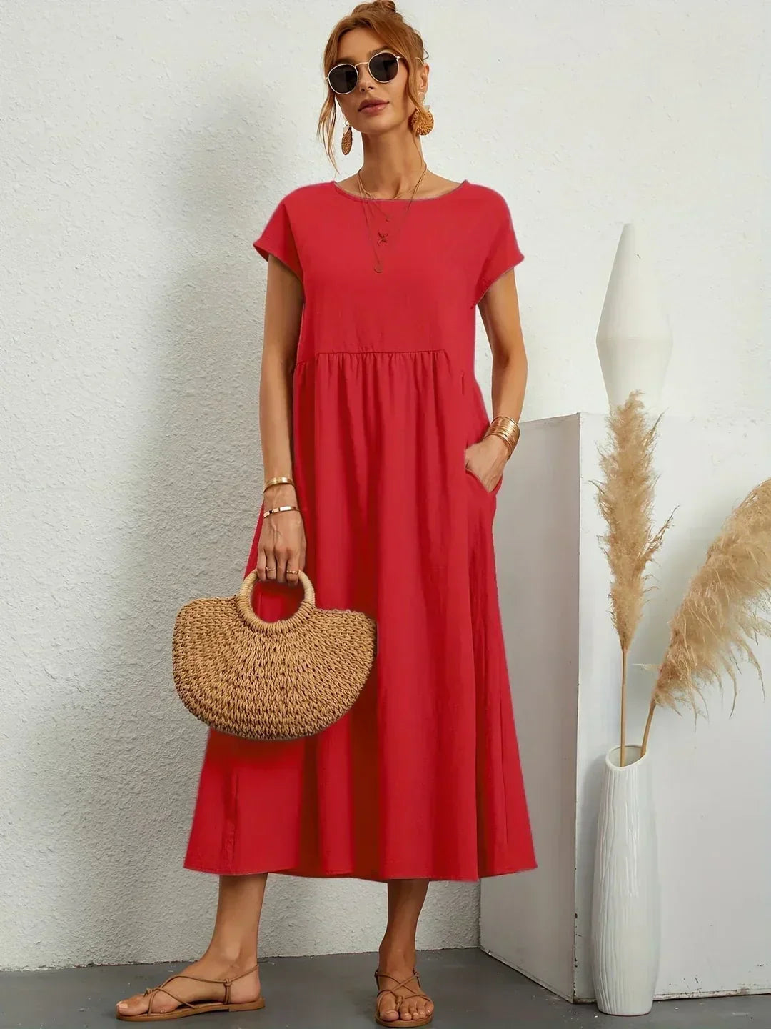 JUSTINIANA™ | Vestido Midi Para a Mulher Que Não Precisa de Aprovação Para Brilhar