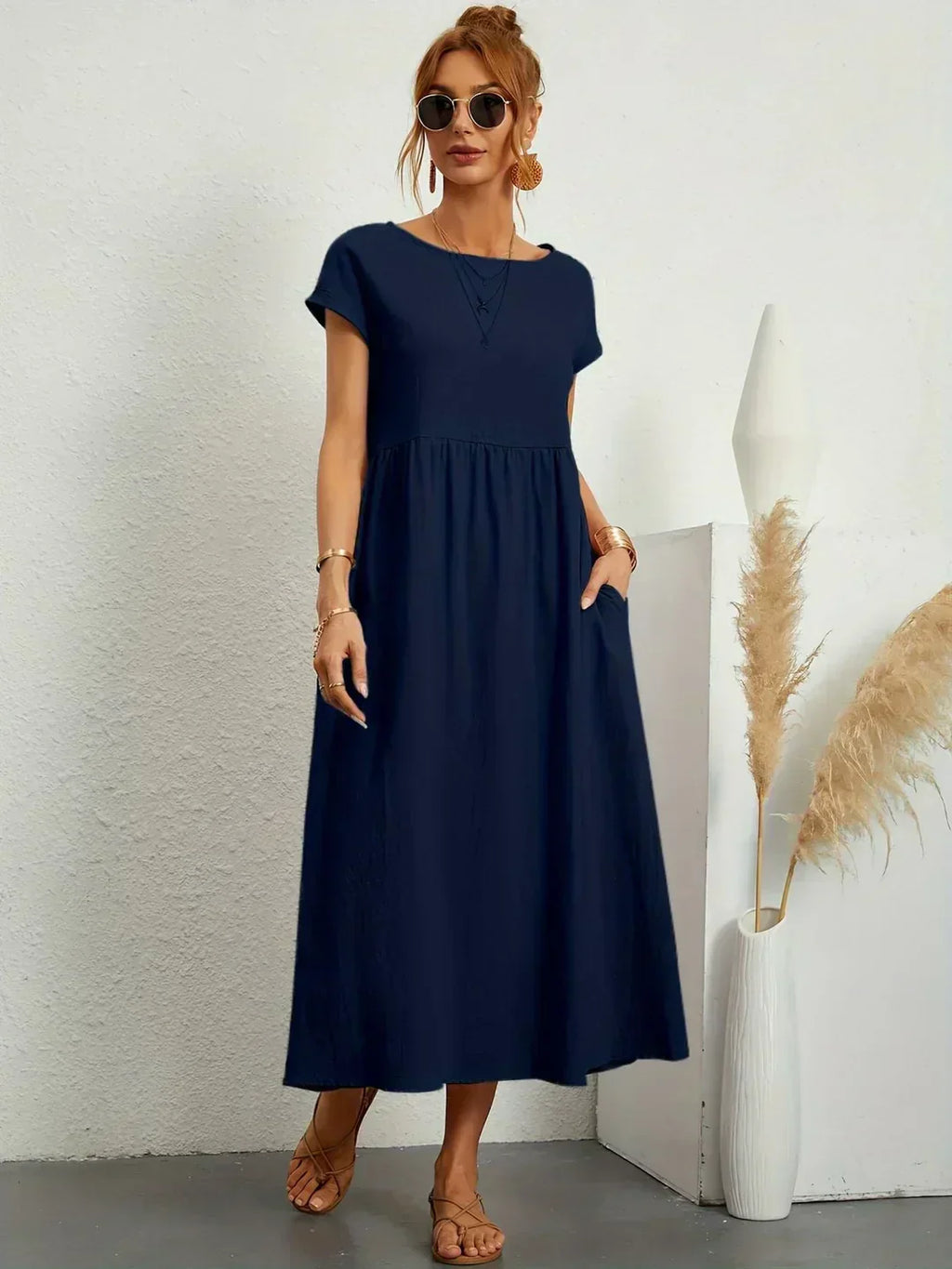 JUSTINIANA™ | Vestido Midi Para a Mulher Que Não Precisa de Aprovação Para Brilhar