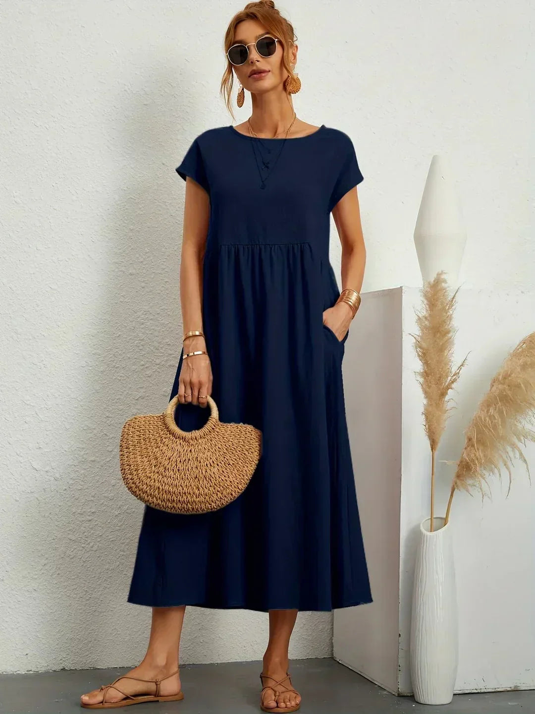 JUSTINIANA™ | Vestido Midi Para a Mulher Que Não Precisa de Aprovação Para Brilhar