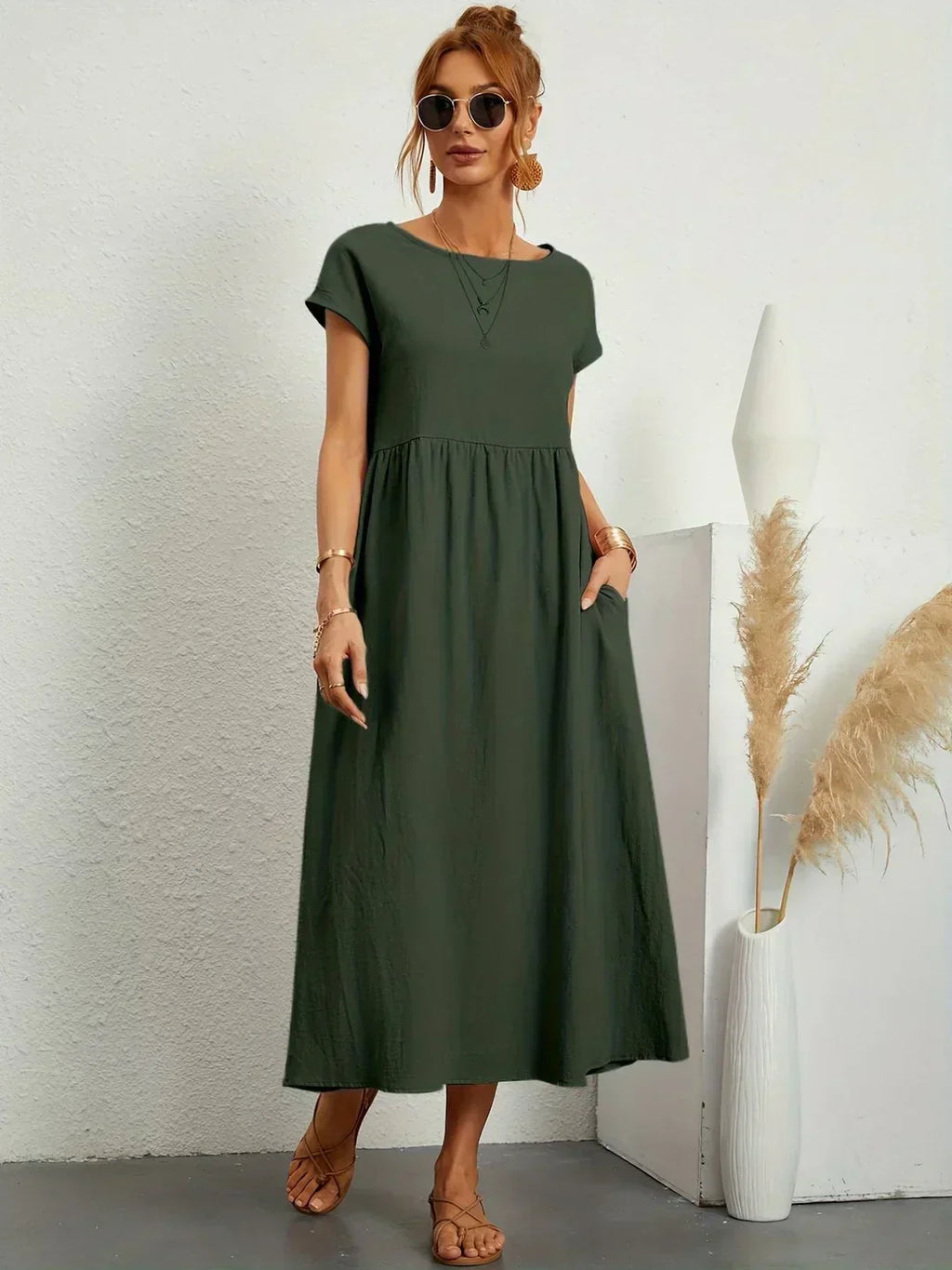 JUSTINIANA™ | Vestido Midi Para a Mulher Que Não Precisa de Aprovação Para Brilhar