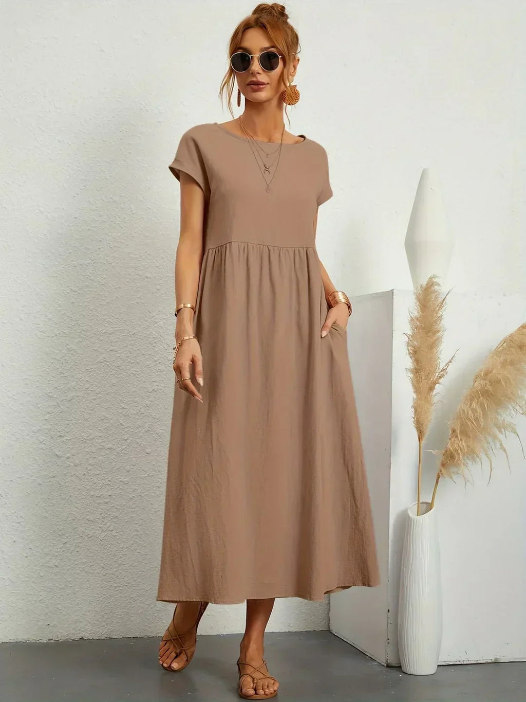 JUSTINIANA™ | Vestido Midi Para a Mulher Que Não Precisa de Aprovação Para Brilhar