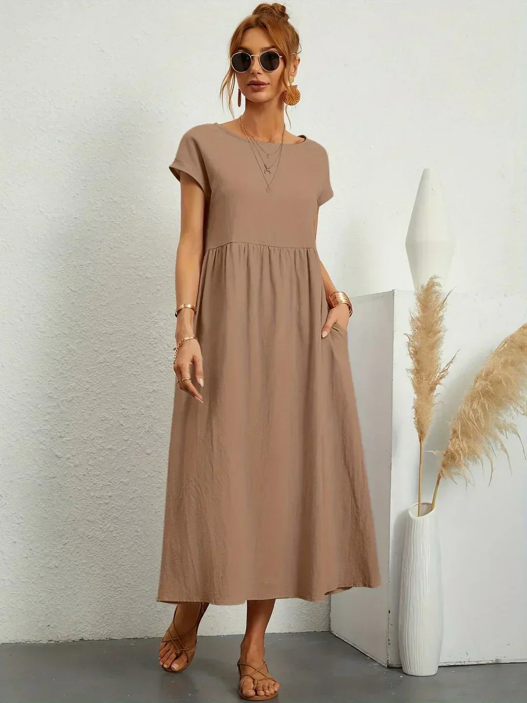 JUSTINIANA™ | Vestido Midi Para a Mulher Que Não Precisa de Aprovação Para Brilhar