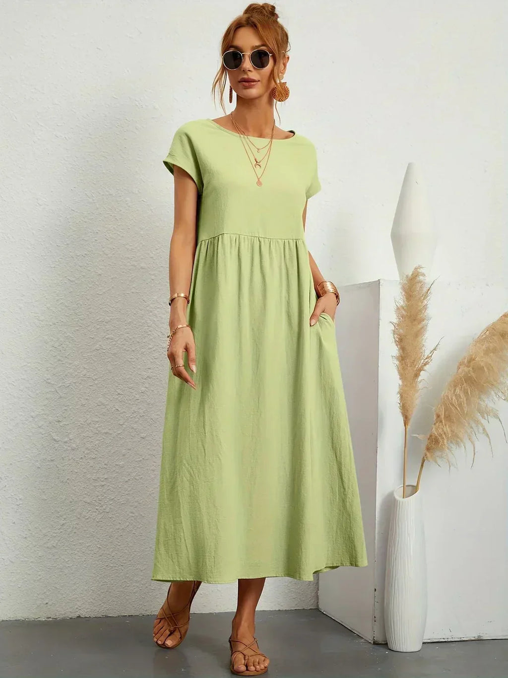 JUSTINIANA™ | Vestido Midi Para a Mulher Que Não Precisa de Aprovação Para Brilhar