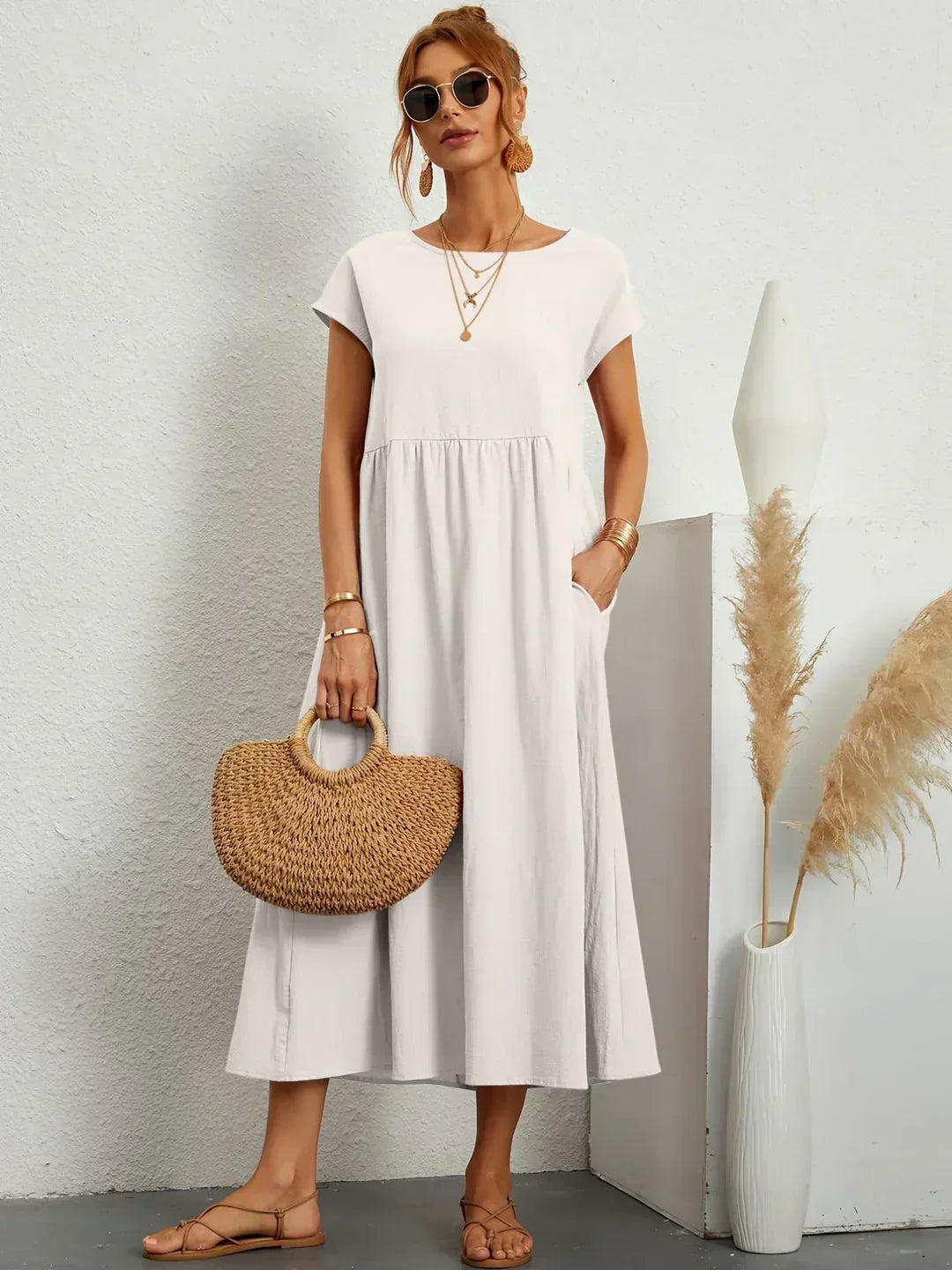 JUSTINIANA™ | Vestido Midi Para a Mulher Que Não Precisa de Aprovação Para Brilhar