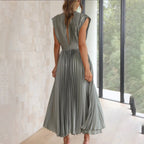 ISAURA™ | Vestido Midi Que Faz Você Se Sentir a Mulher Mais Elegante da Sala