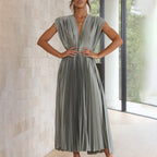 ISAURA™ | Vestido Midi Que Faz Você Se Sentir a Mulher Mais Elegante da Sala