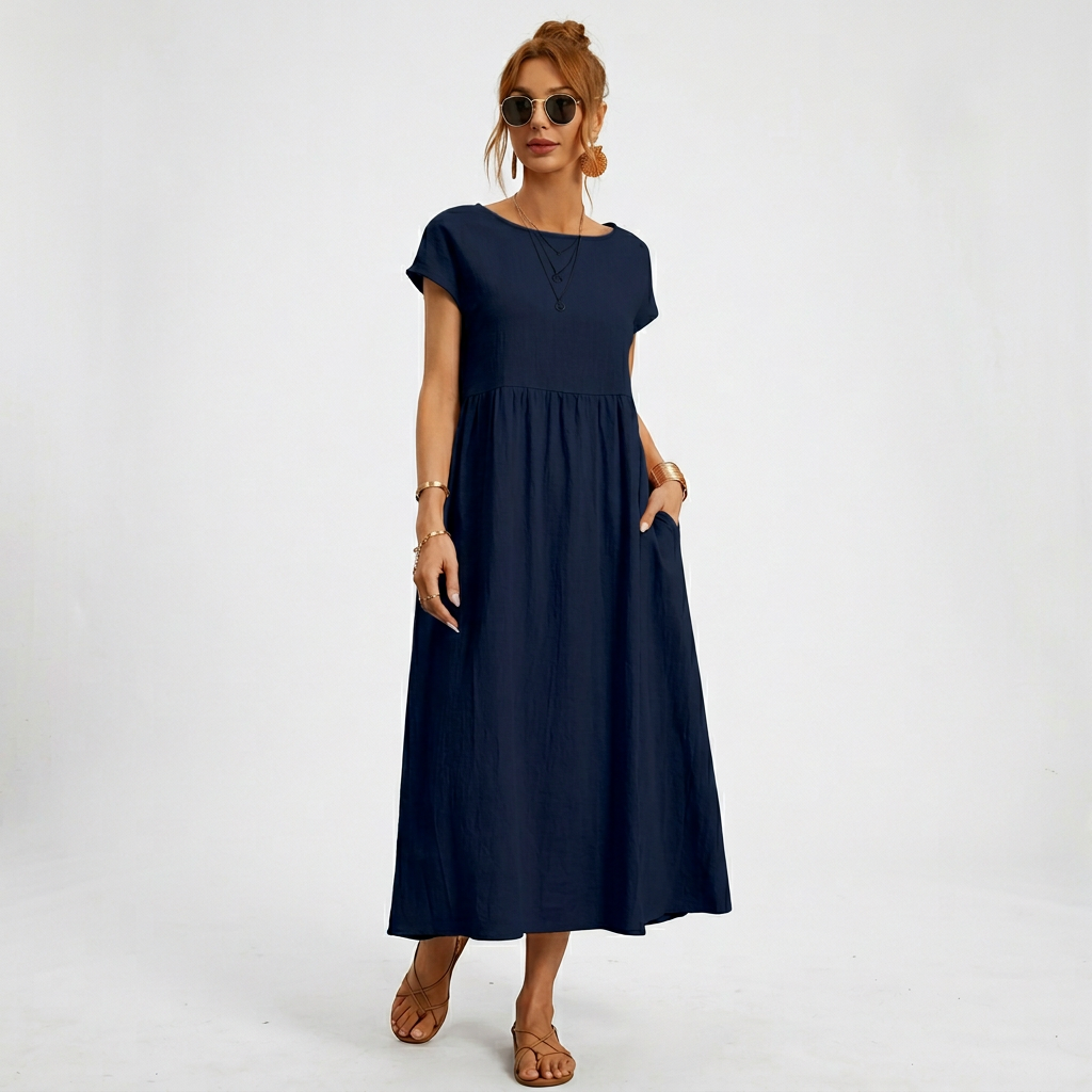 JUSTINIANA™ | Vestido Midi Para a Mulher Que Não Precisa de Aprovação Para Brilhar