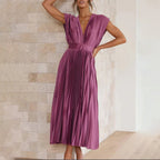 ISAURA™ | Vestido Midi Que Faz Você Se Sentir a Mulher Mais Elegante da Sala