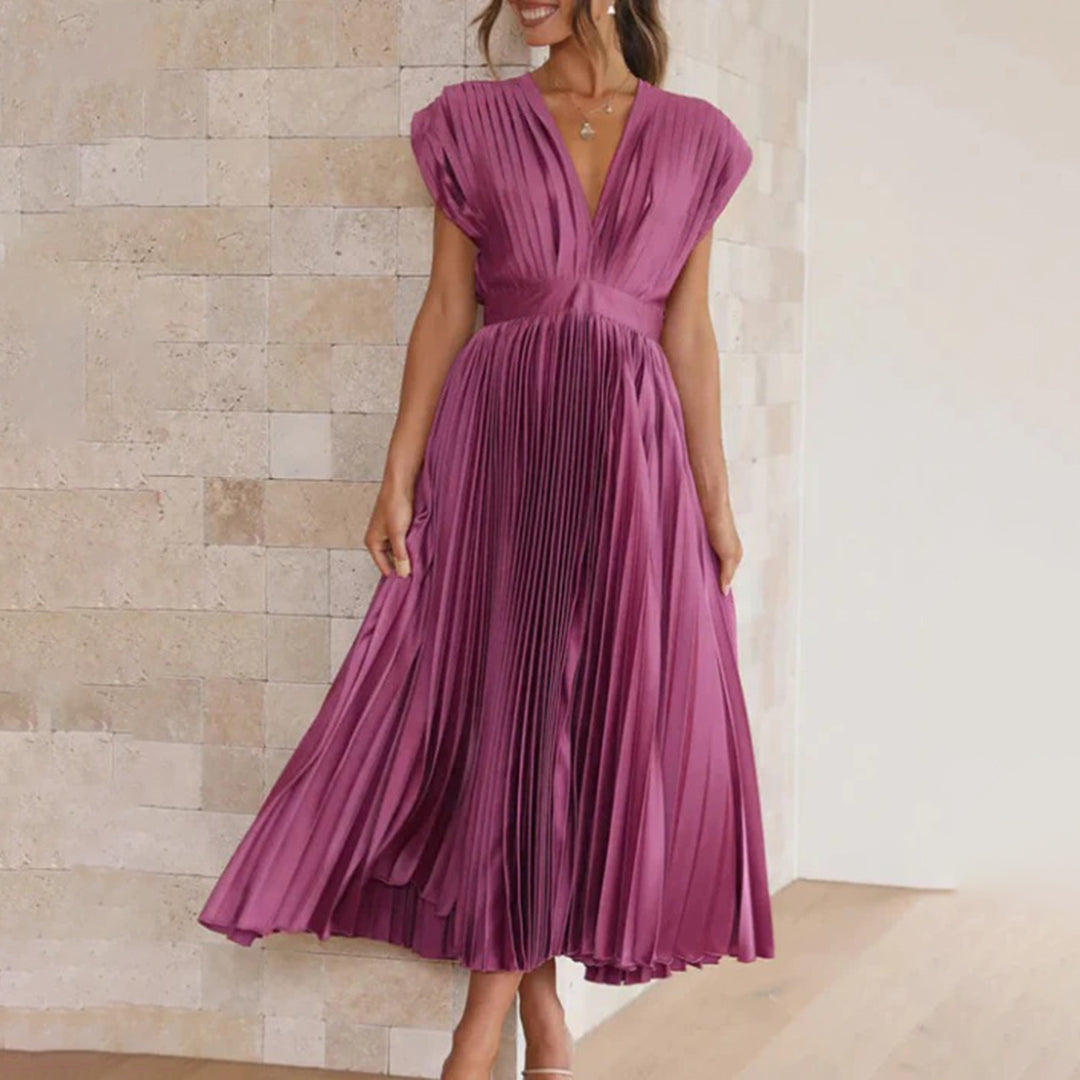 ISAURA™ | Vestido Midi Que Faz Você Se Sentir a Mulher Mais Elegante da Sala