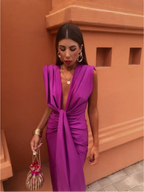 CAROLINA™ | Vestido Midi Para a Mulher Que Não Precisa de Aprovação Para Brilhar