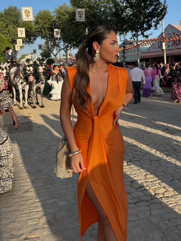 CAROLINA™ | Vestido Midi Para a Mulher Que Não Precisa de Aprovação Para Brilhar