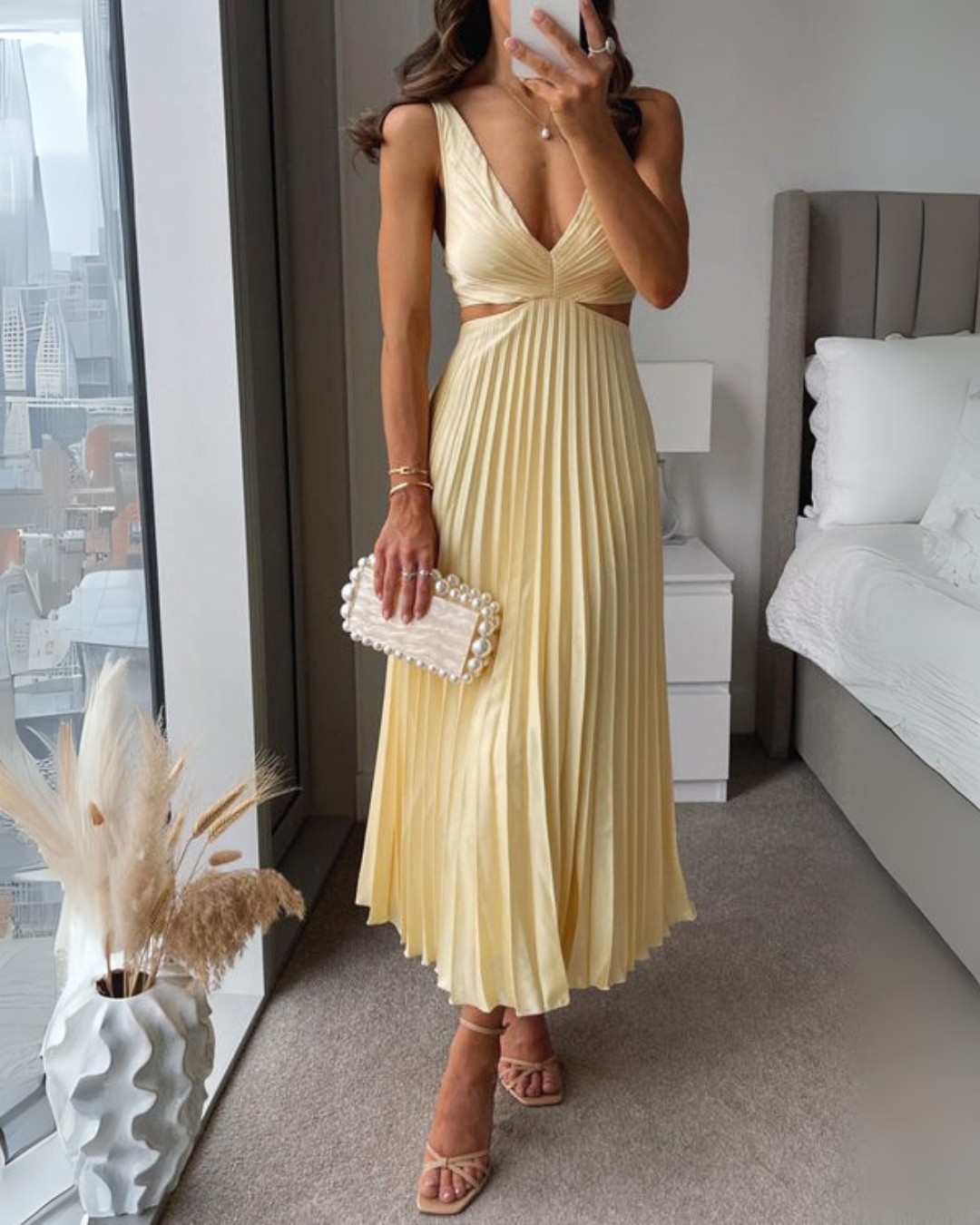 GRACINDA™ | Vestido Midi Para Quando Você Quer Impressionar Sem Se Esforçar