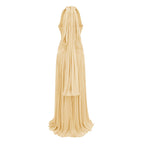 URANIE™ | Vestido Maxi Halter Amarelo que Transforma Qualquer Ocasião em Momento Inesquecível