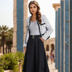 EVANDINA™ | Saia Midi Que Faz Você Se Mover Como Quem Tem o Mundo nos Pés