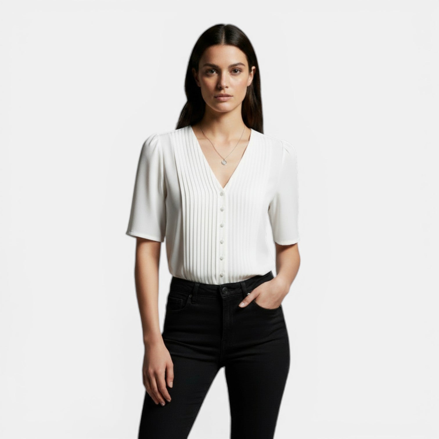 LINA™ | Blusa Que Combina Com Tudo e Eleva Qualquer Produção
