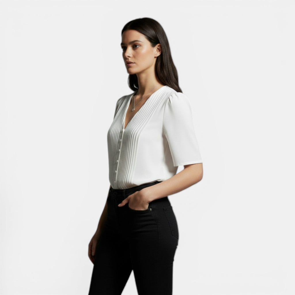 LINA™ | Blusa Que Combina Com Tudo e Eleva Qualquer Produção