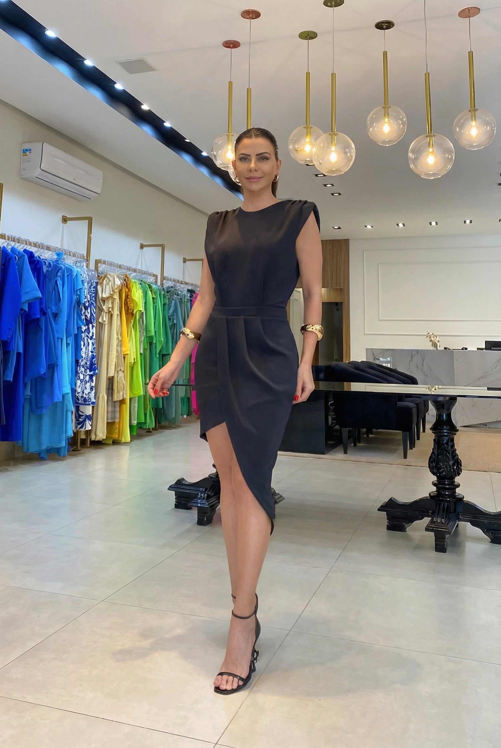 BLANDINA™ | Vestido Midi Para a Mulher Que Sabe Que Elegância É Atitude