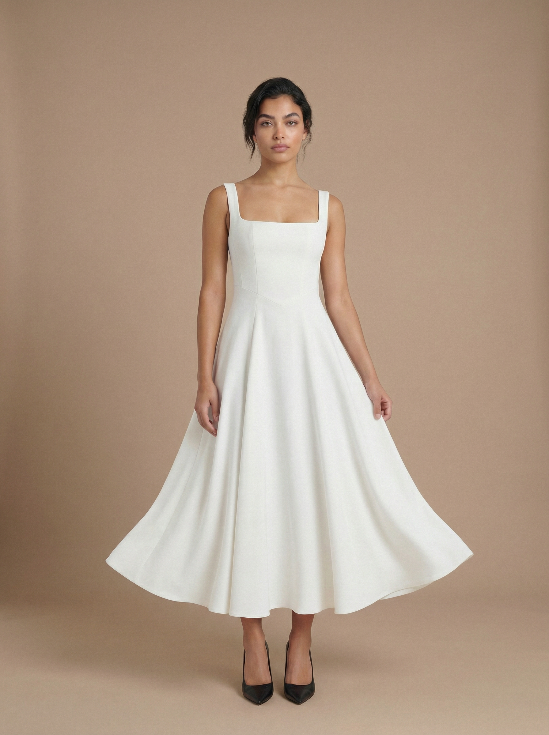 JACINTA™ | Vestido Midi Que Faz Você Se Sentir a Mulher Mais Elegante da Sala
