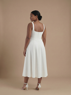JACINTA™ | Vestido Midi Que Faz Você Se Sentir a Mulher Mais Elegante da Sala