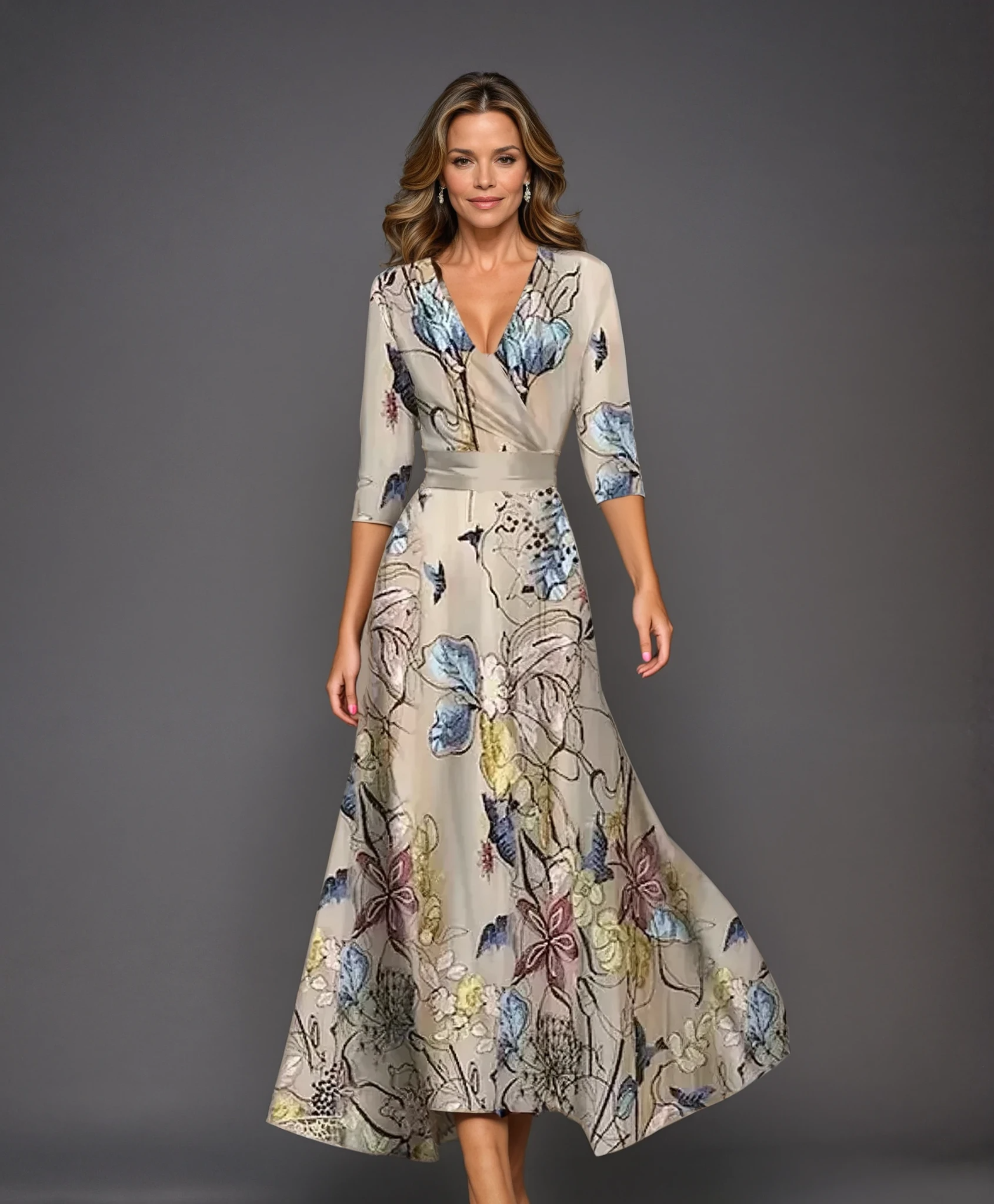 ALZIRA™ | Vestido Midi Que Transforma Qualquer Dia Comum em Momento Especial