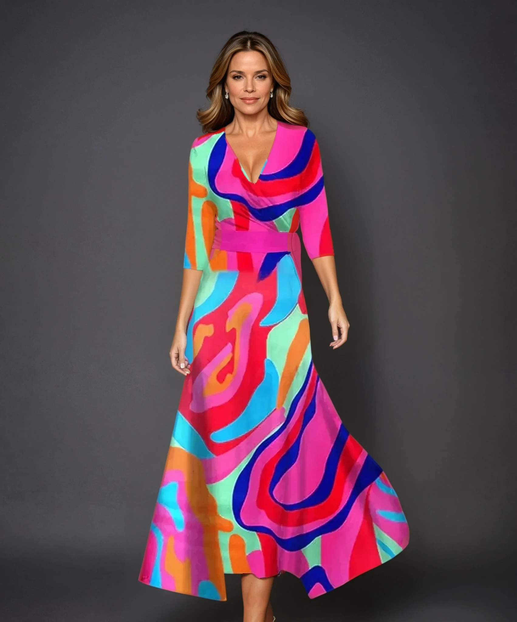 ALZIRA™ | Vestido Midi Que Transforma Qualquer Dia Comum em Momento Especial