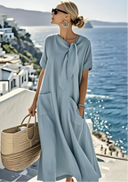 MARISA™ | Vestido Midi Que Transforma Qualquer Dia Comum em Momento Especial