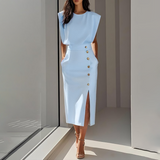 LEONOR™ | Vestido Midi Para Quando Você Quer Impressionar Sem Se Esforçar