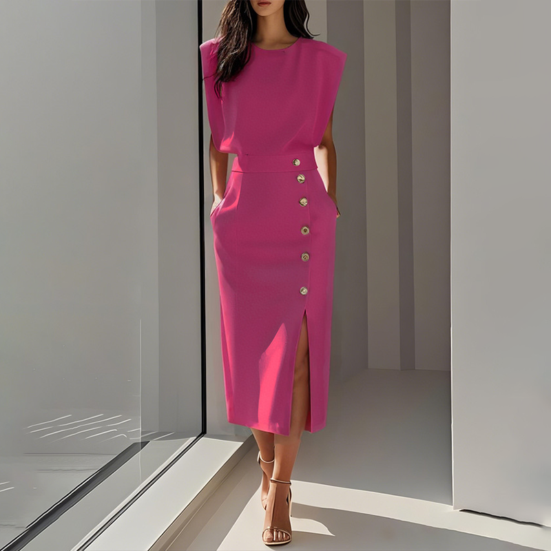 LEONOR™ | Vestido Midi Para Quando Você Quer Impressionar Sem Se Esforçar