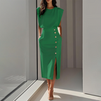 LEONOR™ | Vestido Midi Para Quando Você Quer Impressionar Sem Se Esforçar
